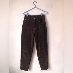 Vintage 1990s Ralph Lauren Brown Corduroy Pants, Size 6